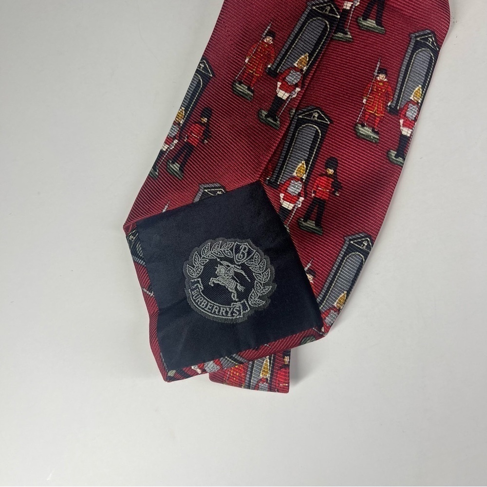 Vintage Burberrys of London Men’s 100% Silk Soldier Neck Tie - Picture 3 of 7